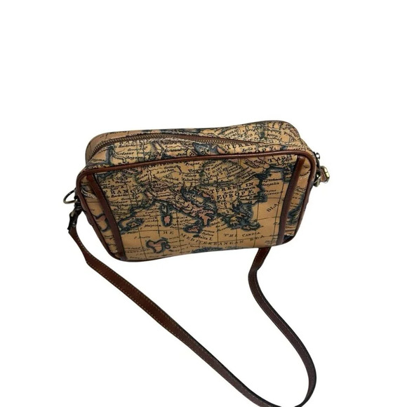 Patricia Nash Praiano Convertible Belt/crossbody Bag In European Map Print - Picture 3 of 12